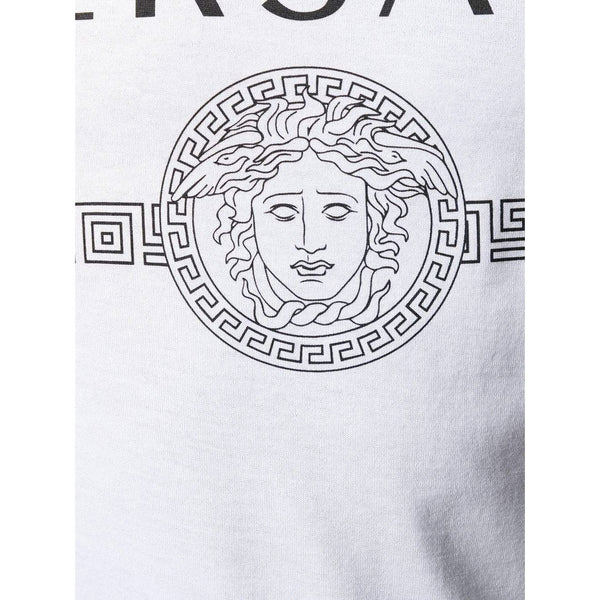 VERSACE Medusa Logo Printed T-Shirt, White-OZNICO