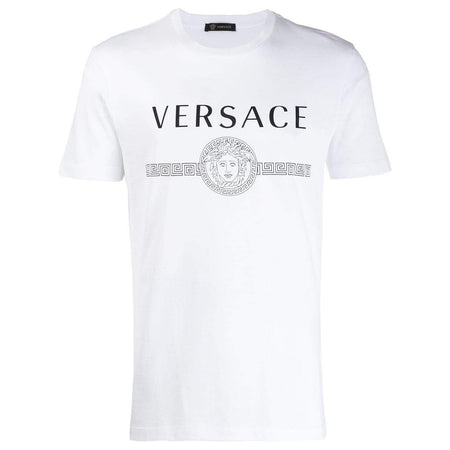 VERSACE Printed Logo Activewear Track Pants, Black