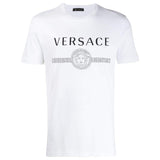 VERSACE Medusa Logo Printed T-Shirt, White-OZNICO