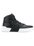 VERSACE Medusa Strap Hi-top Sneakers, Black-OZNICO