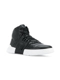 VERSACE Medusa Strap Hi-top Sneakers, Black-OZNICO