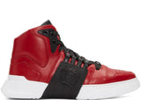 VERSACE Medusa Strap Hi-top Sneakers, Red-OZNICO