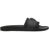 VERSACE Palazzo Medusa Pool Slides, Black-OZNICO