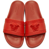 VERSACE Palazzo Medusa Pool Slides, Cardinal Red-OZNICO