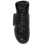 VERSACE Quilted High-top Sneakers, Black-OZNICO
