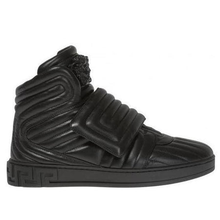 VERSACE Quilted High-top Sneakers, White