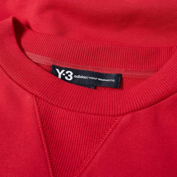 Y-3 Back Logo Crewneck, Chilli Pepper-OZNICO