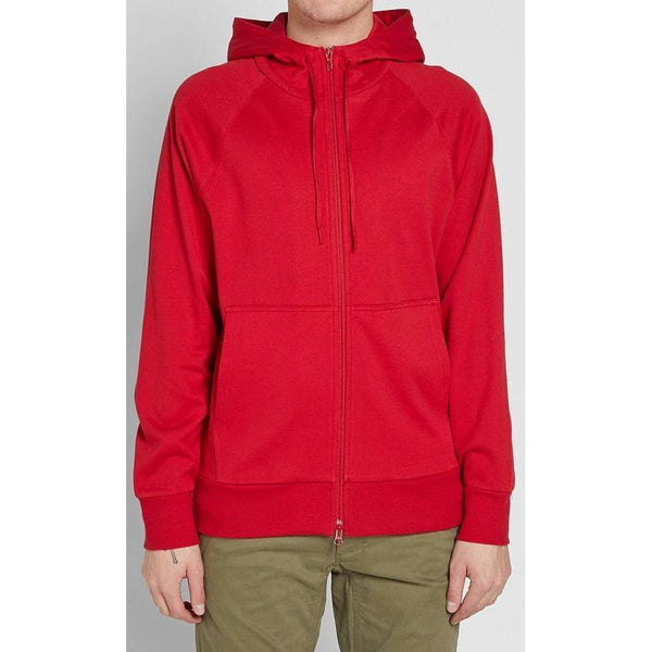 Y-3 Classic Logo Zip Hoodie, Chilli Pepper-OZNICO