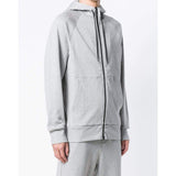 Y-3 Classic Zip Hooded Sweatshirt, Light Grey-OZNICO