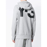 Y-3 Classic Zip Hooded Sweatshirt, Light Grey-OZNICO