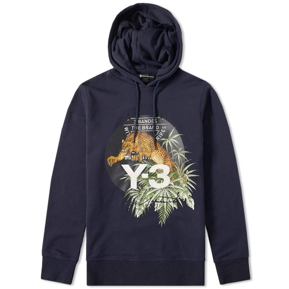 Y-3 Embroidered Leopard Hoody, Legend Blue – OZNICO