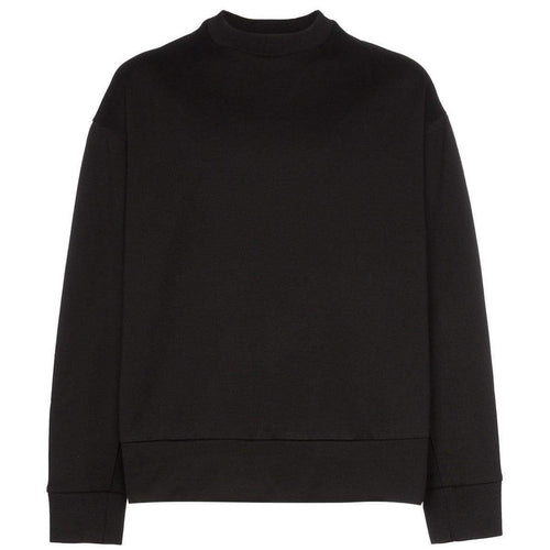 Y-3 Signature Graphic Cotton Crewneck Sweatshirt, Black-OZNICO