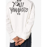 Y-3 Signature Graphic Crewneck Sweatshirt, Core White-OZNICO